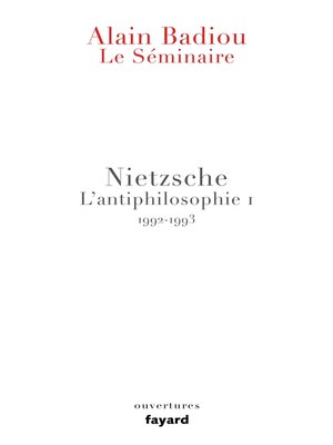 cover image of Le Séminaire. Nietzsche